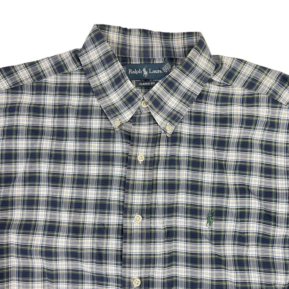 Polo Ralph Lauren Shirt Mens XL Classic Fit Button Down Long Sleeve Plaid Pony